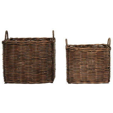 Argento Set Of Two Natural Rattan Storage Baskets - Joe’s Haven