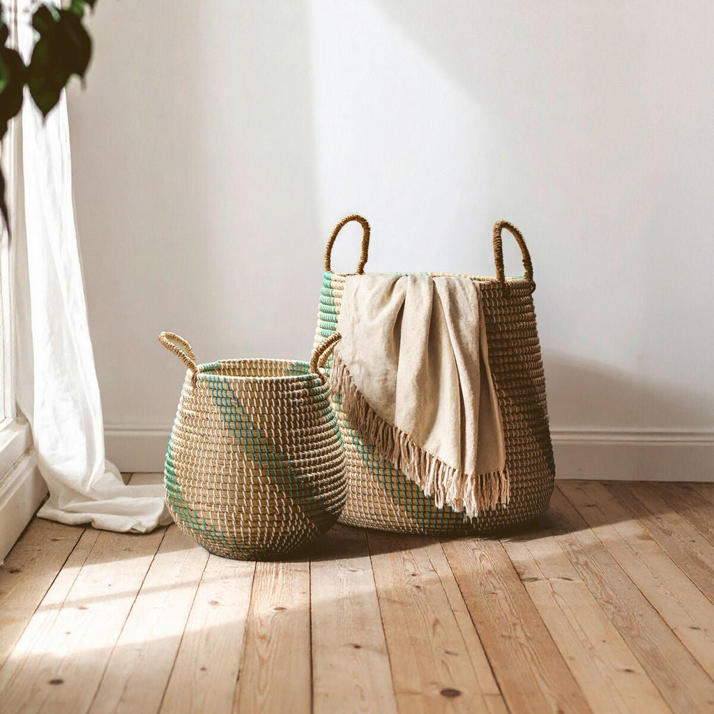 Bora Set of 2 Seagrass Storage Baskets - Joe’s Haven