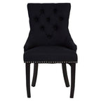 Kensington Townhouse Black Linen Studded Dining Chair - Joe’s Haven