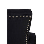 Kensington Townhouse Black Linen Studded Dining Chair - Joe’s Haven
