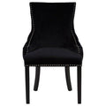Kensington Townhouse Black Velvet Studded Dining Chair - Joe’s Haven
