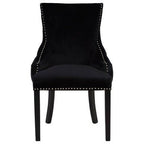 Kensington Townhouse Black Velvet Studded Dining Chair - Joe’s Haven