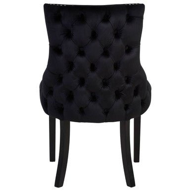 Kensington Townhouse Black Velvet Studded Dining Chair - Joe’s Haven