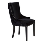Kensington Townhouse Black Velvet Studded Dining Chair - Joe’s Haven