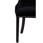 Kensington Townhouse Black Velvet Studded Dining Chair - Joe’s Haven