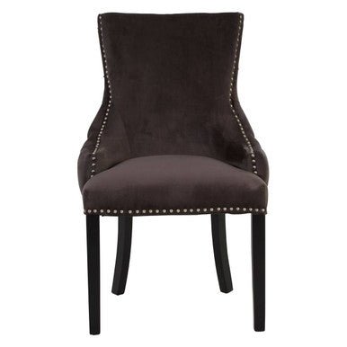 Kensington Townhouse Grey Velvet Button Tufted Dining Chair - Joe’s Haven