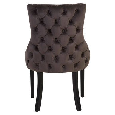 Kensington Townhouse Grey Velvet Button Tufted Dining Chair - Joe’s Haven