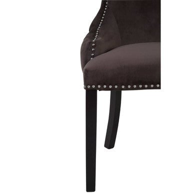 Kensington Townhouse Grey Velvet Button Tufted Dining Chair - Joe’s Haven