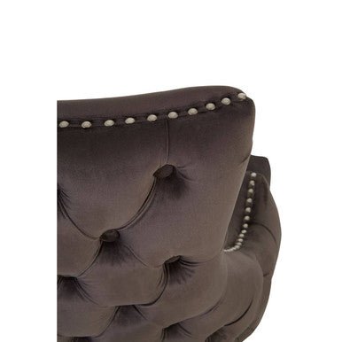 Kensington Townhouse Grey Velvet Button Tufted Dining Chair - Joe’s Haven