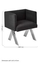 Piermount Black Dining Chair with Silver Legs - Joe’s Haven