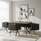 Piermount Black Dining Chair with Silver Legs - Joe’s Haven