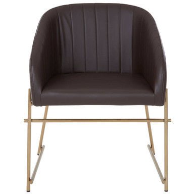 Delta Brown Faux Leather Dining Chair - Joe’s Haven