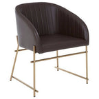 Delta Brown Faux Leather Dining Chair - Joe’s Haven