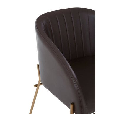 Delta Brown Faux Leather Dining Chair - Joe’s Haven