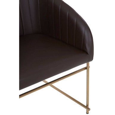 Delta Brown Faux Leather Dining Chair - Joe’s Haven