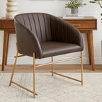 Delta Brown Faux Leather Dining Chair - Joe’s Haven