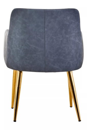Tamzin Dark Grey Leaather Effect Angular Dining Chair - Joe’s Haven