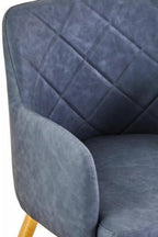 Tamzin Dark Grey Leaather Effect Angular Dining Chair - Joe’s Haven