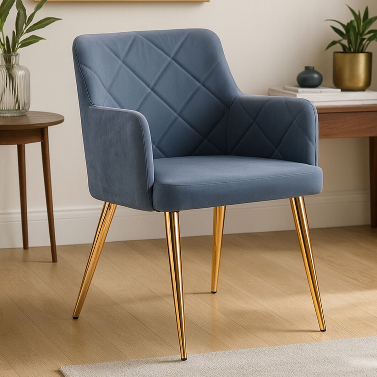 Tamzin Dark Grey Leaather Effect Angular Dining Chair - Joe’s Haven