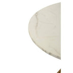 Hourglass Dining Table with White Marble Top and Gold Base, Anzio - Joe’s Haven