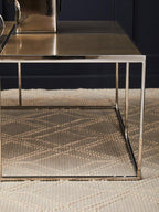 Brushed Gold and Silver Square Coffee Table, Oria