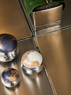 Brushed Gold and Silver Square Coffee Table, Oria