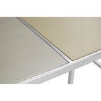 Brushed Gold and Silver Square Coffee Table, Oria