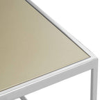 Brushed Gold and Silver Square Coffee Table, Oria