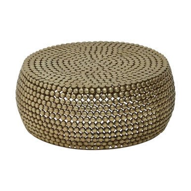 Templar Gold Finish Beaded Coffee Table - Joe’s Haven