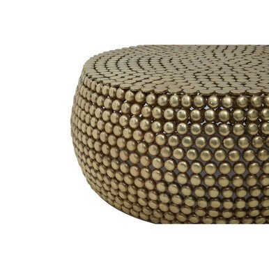 Templar Gold Finish Beaded Coffee Table - Joe’s Haven