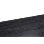 Black Wood and Clear Glass Top Coffee Table with Silver U - Shaped Metal Legs, Kerala - Joe’s Haven