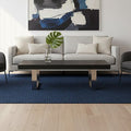 Black Elm Wood Rectangular Coffee Table with Stainless Steel U Shaped Legs, Ulmus - Joe’s Haven