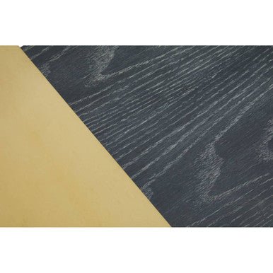 Gold Oak Veneer and Black Marble Top Coffee Table with Iron Legs, Serrano - Joe’s Haven