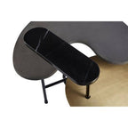 Mixed Metal Finish Tops Sculptural Nesting Coffee Table Set with Black Frame, Serrano - Joe’s Haven