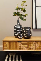Natural Carved Effect 2 - Drawer Coffee Table with Metal Legs, Jakara - Joe’s Haven