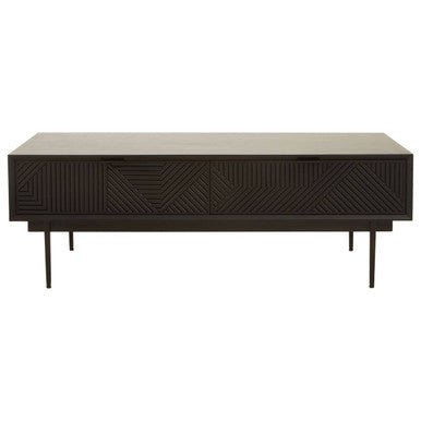 Jakara Black Finish Wooden Coffee Table - Joe’s Haven