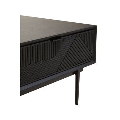 Jakara Black Finish Wooden Coffee Table - Joe’s Haven