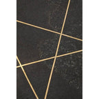 White Marble Round Top Coffee Table with Sculptural Geometric Gold Base, Rabia - Joe’s Haven