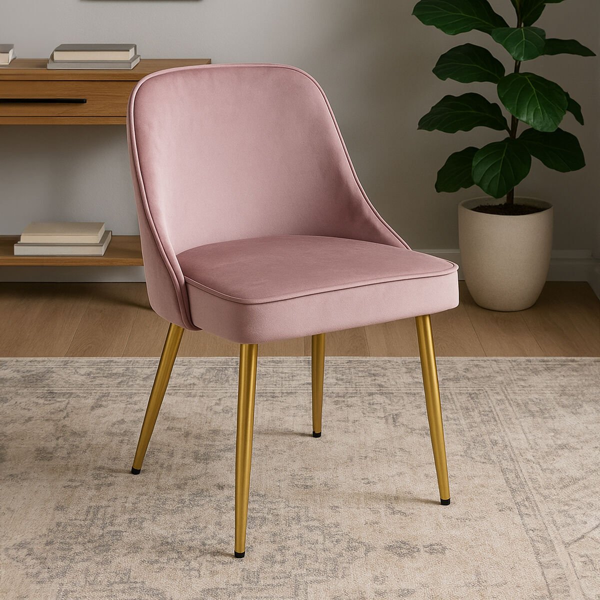 Demi Dusky Pink Velvet Dining Chair - Joe’s Haven