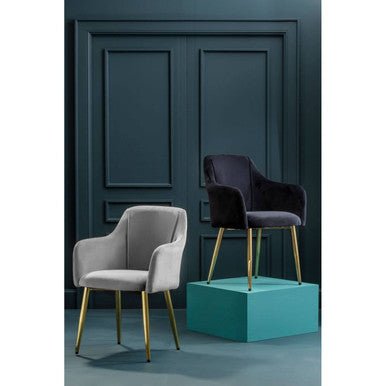 Darcy Grey Velvet Dining Chair - Joe’s Haven