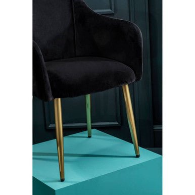Darcy Black Velvet Dining Chair - Joe’s Haven