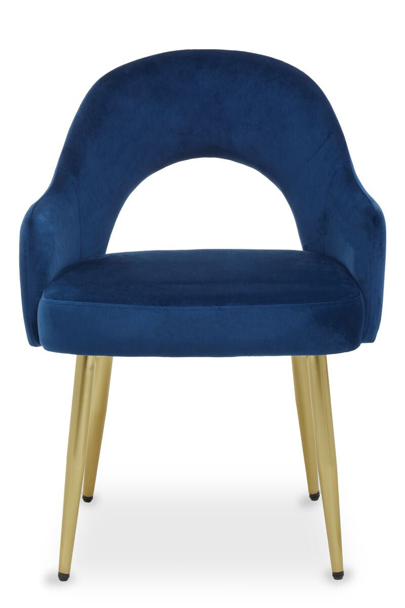 Dani Midnight Blue Velvet Dining Chair - Joe’s Haven