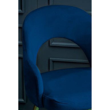 Dani Midnight Blue Velvet Dining Chair - Joe’s Haven