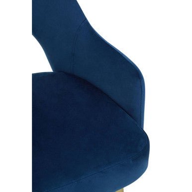 Dani Midnight Blue Velvet Dining Chair - Joe’s Haven