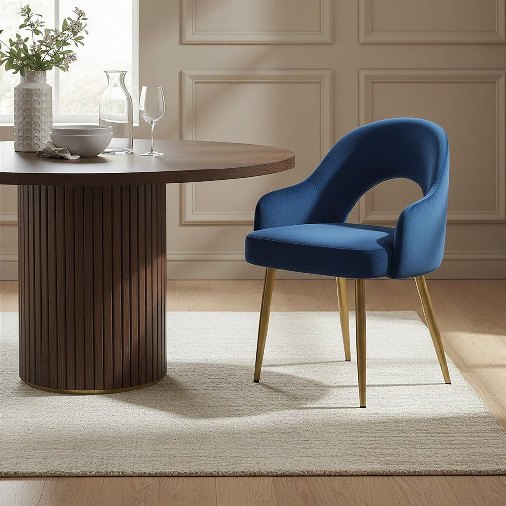 Dani Midnight Blue Velvet Dining Chair - Joe’s Haven