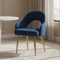Dani Midnight Blue Velvet Dining Chair - Joe’s Haven
