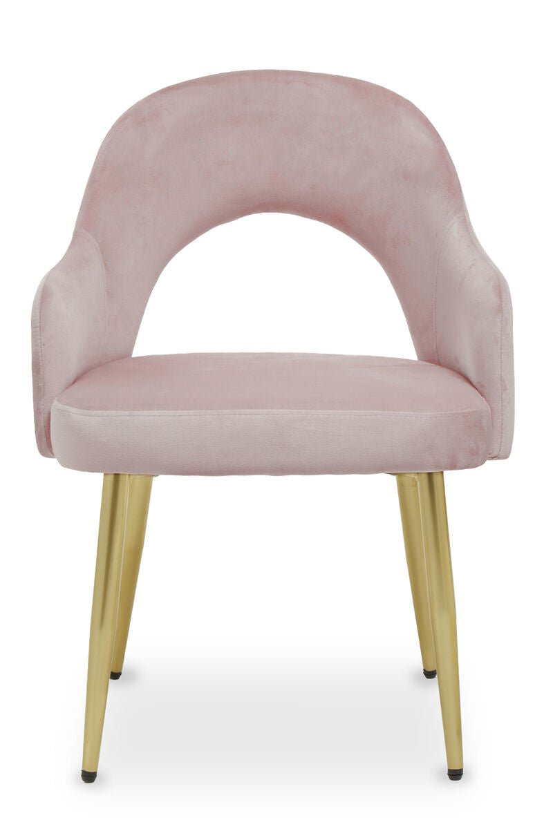Dani Dusky Pink Velvet Dining Chair - Joe’s Haven