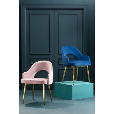Dani Dusky Pink Velvet Dining Chair - Joe’s Haven