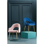 Dani Dusky Pink Velvet Dining Chair - Joe’s Haven