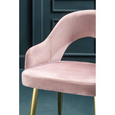 Dani Dusky Pink Velvet Dining Chair - Joe’s Haven